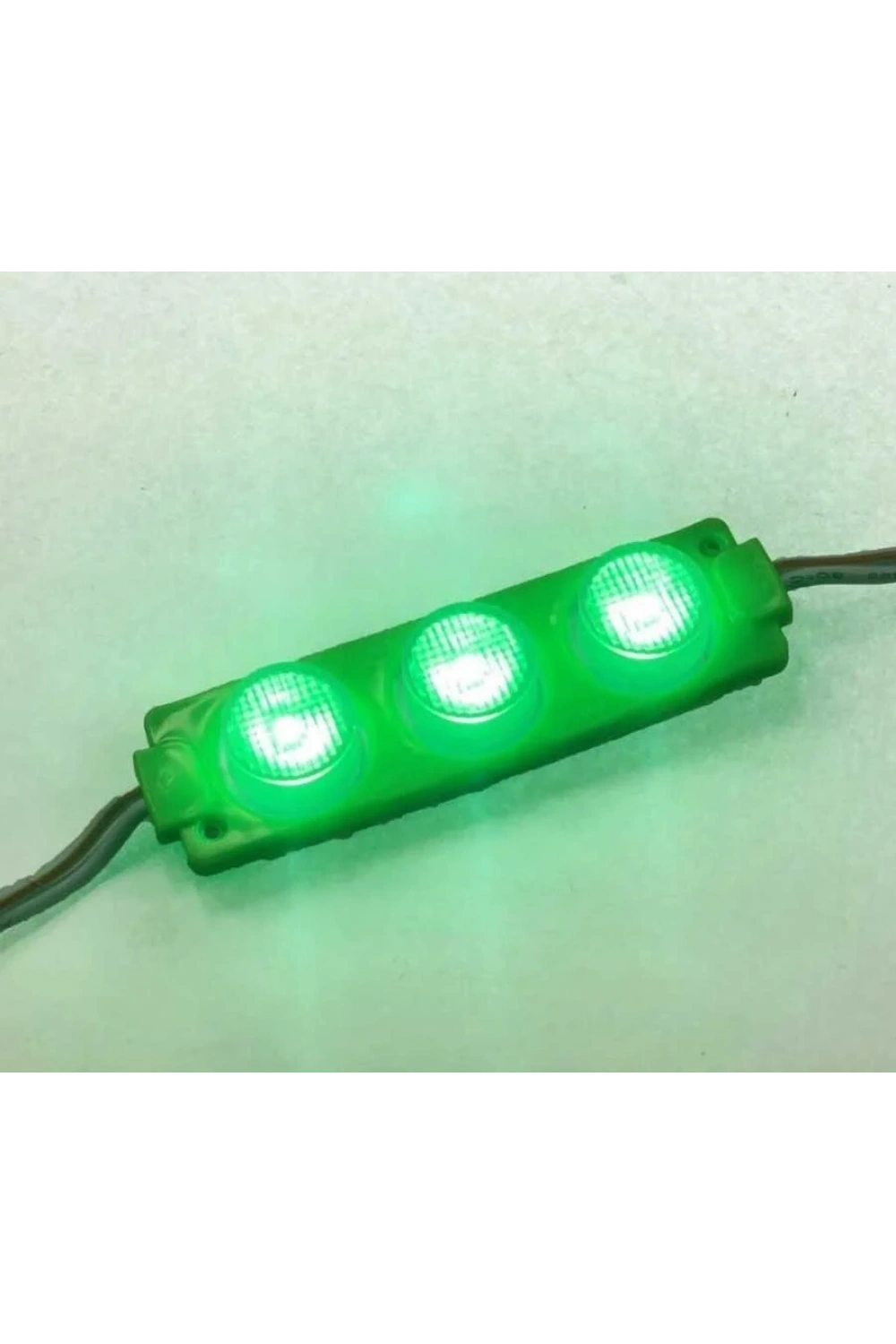 3W Mercekli Modül 3lü Led - Yeşil 12V