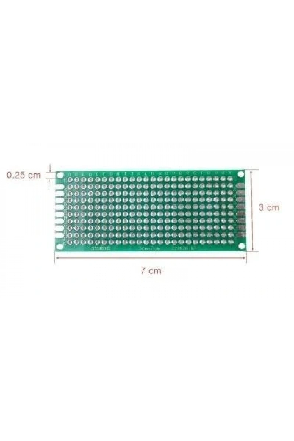 3x7cm Epoxy Çift Taraflı Delikli Plaket