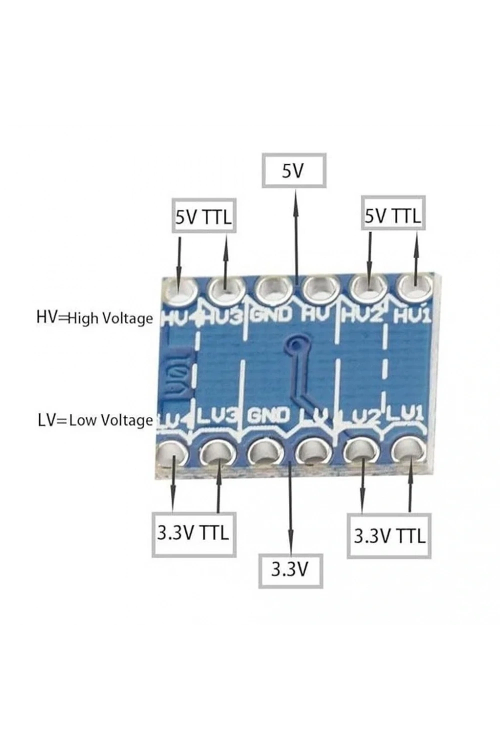 4 Kanal Lojik Gerilim Seviye Dönüştürücü 3.3V-5V