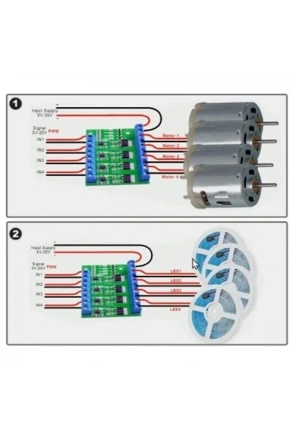 4 Kanal PWM Mosfet Modülü - PLC Sürücü Modülü