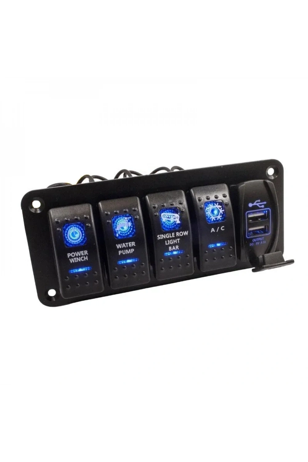 4lü ON-OFF Işıklı Anahtar Switch Panel 2x 5V 3.1A USB