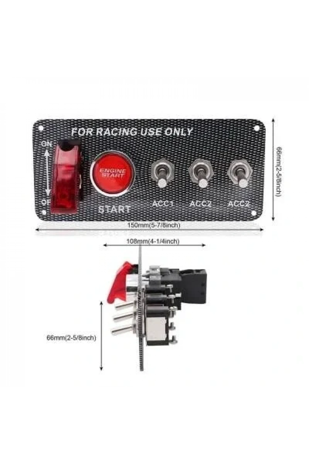 4lü ON-OFF Toggle Switch Panel - Motor Start Butonlu