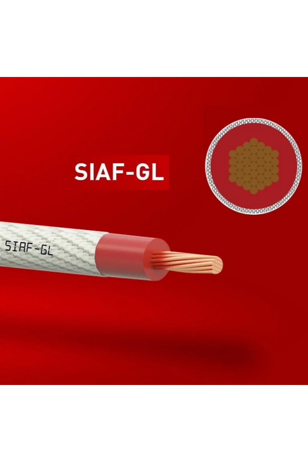 4 mm² SİAF-GL İplik Örgülü Kablo - 1 Metre