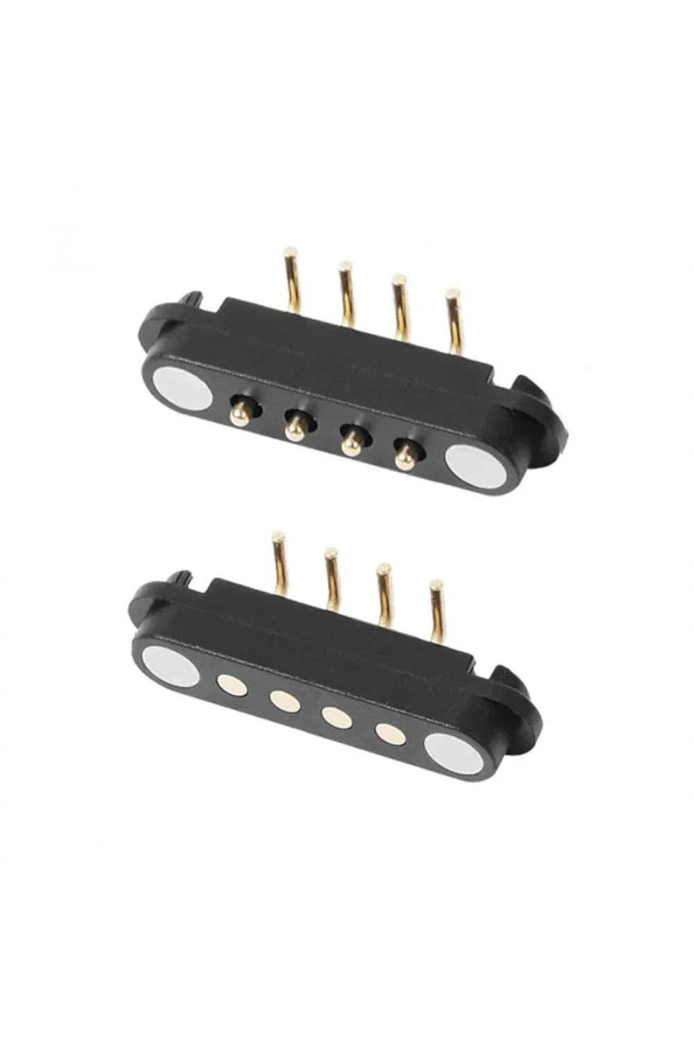 4-Pin 2.54mm 90C Pogo Pin Manyetik Konnektör Takımı