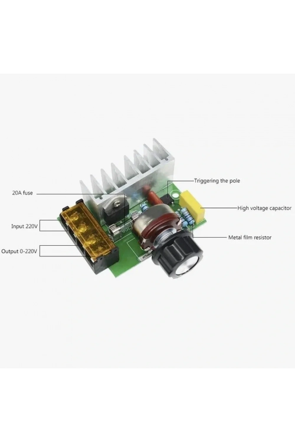 4000W 220V AC Voltaj Regülatörü Dimmer