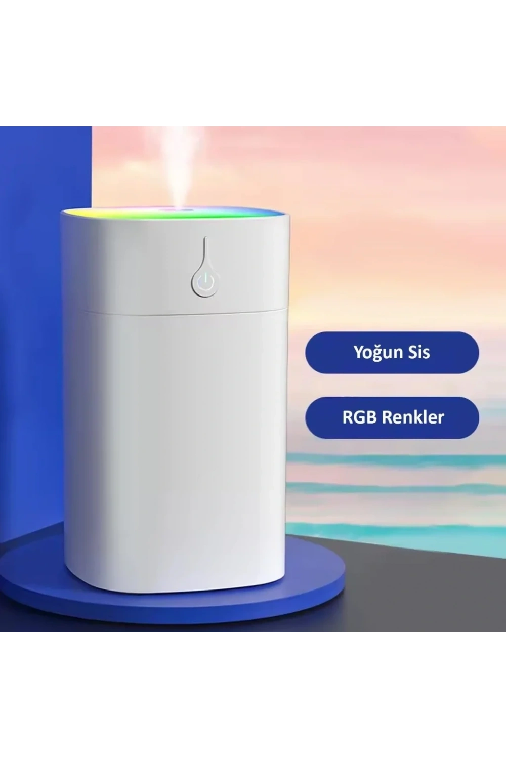 400ml Ultrasonik Hava Nemlendirici Buhar Yapıcı Difüzör Humidifier Beyaz
