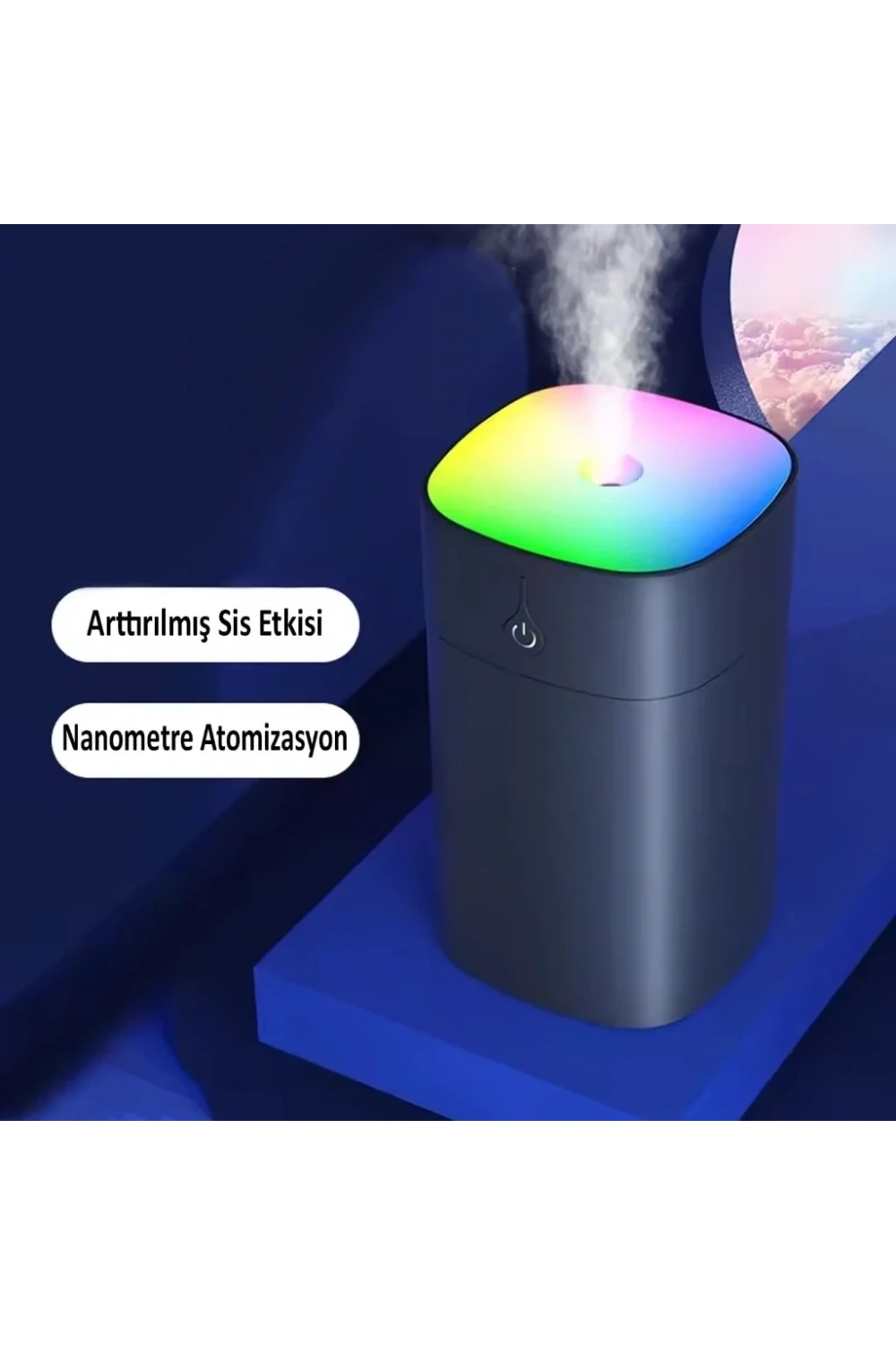 400ml Ultrasonik Hava Nemlendirici Buhar Yapıcı Difüzör Humidifier Beyaz
