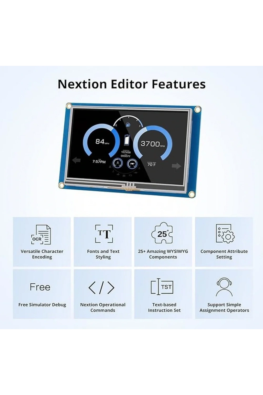 4.3 Inch Nextion 16MB Dahili Hafıza NX4827T043