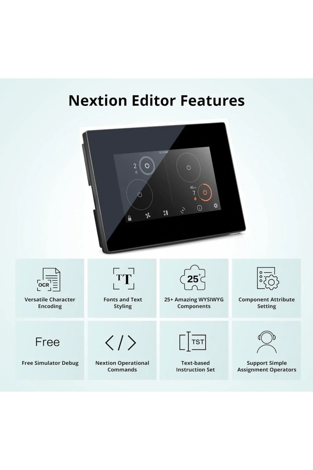 4.3 Inch Nextion Dokunmatik Kasalı NX4827P043-011C-Y