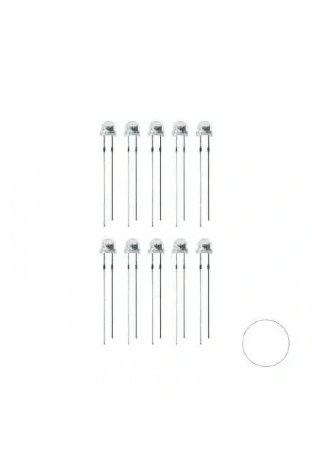4.8mm Beyaz Mantar Led Paketi - 10 Adet