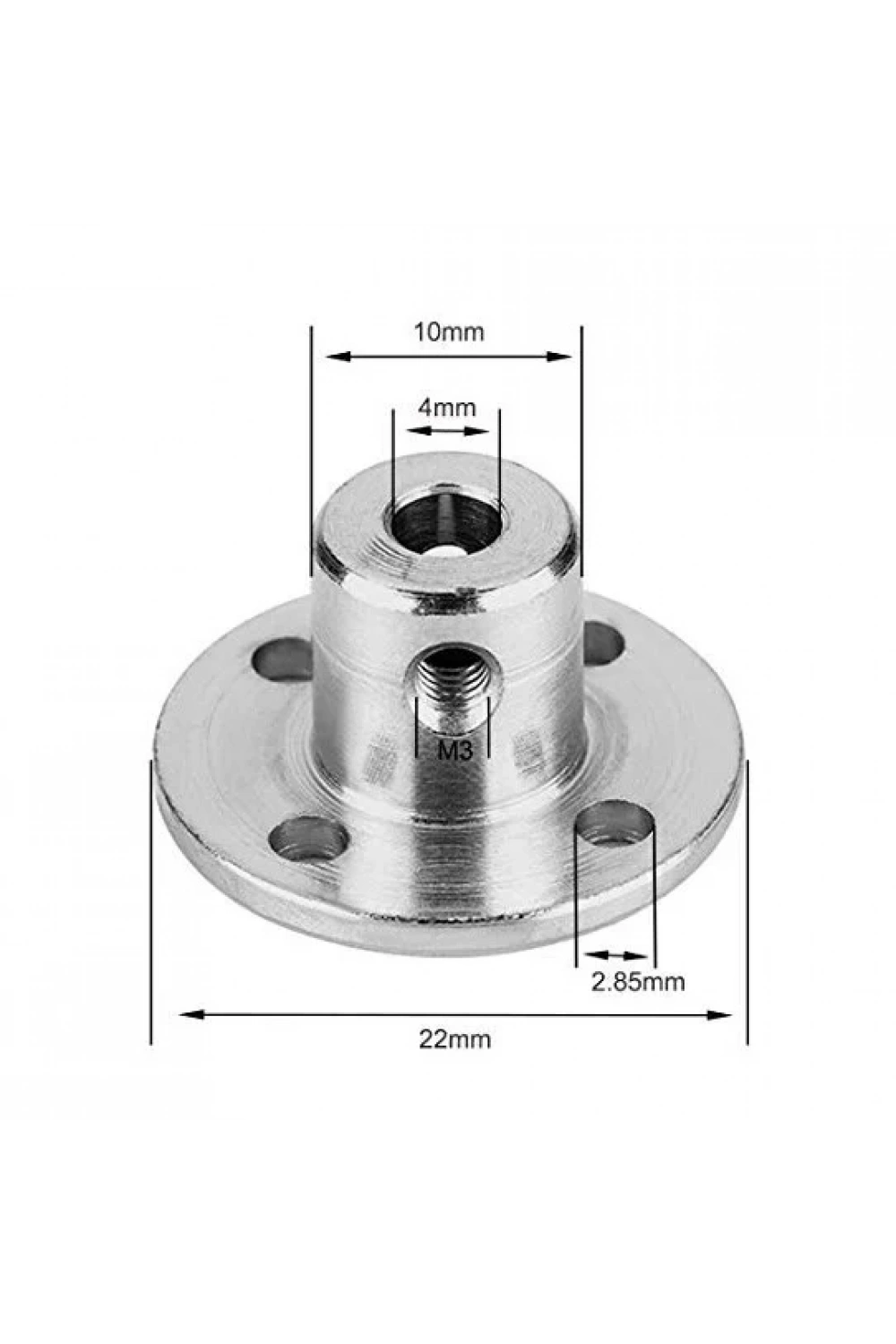 4mm Motor Bağlantı Aparatı - Alüminyum Göbek