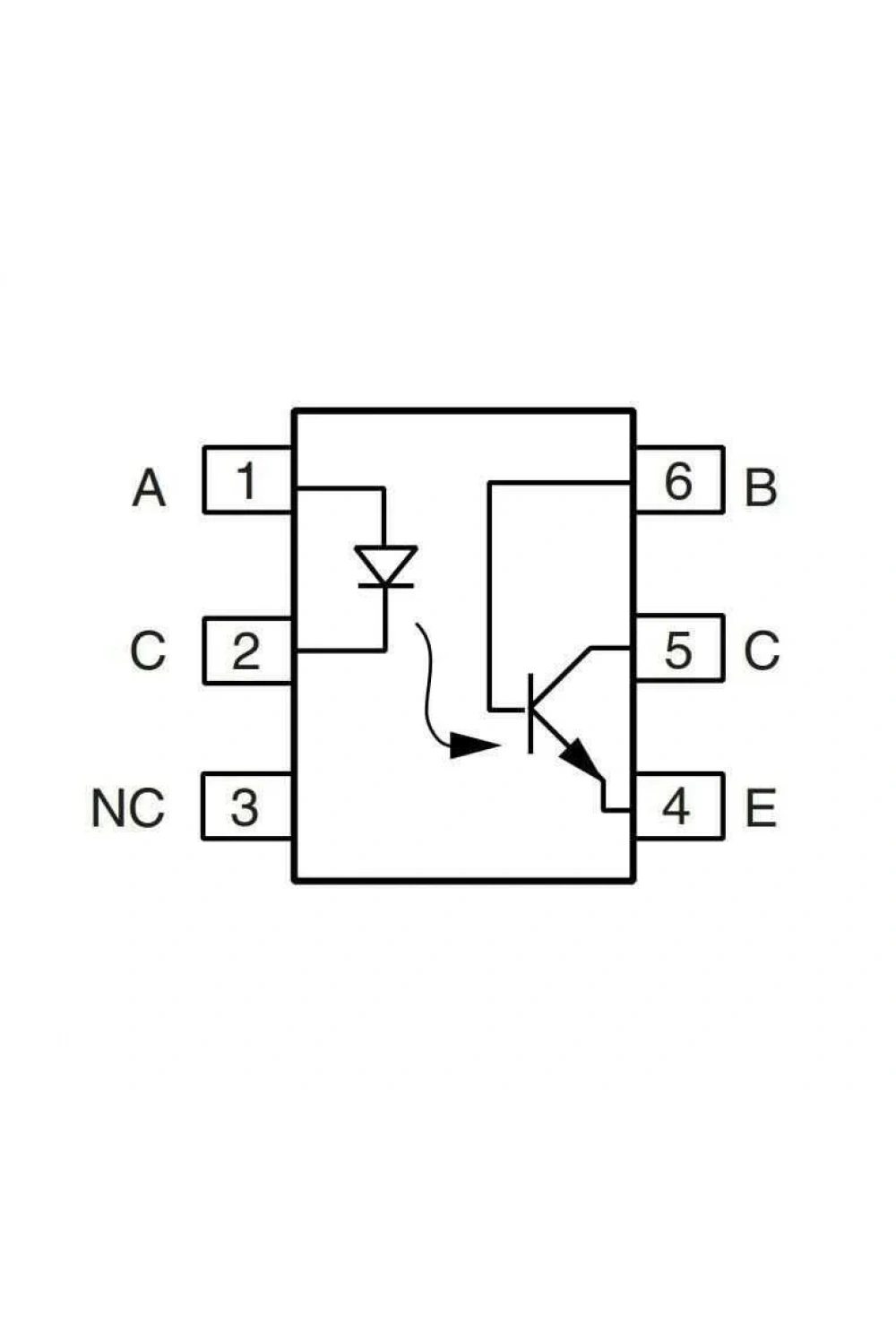 4N25 Transistör Çıkışlı Optokuplör Entegresi DIP-6