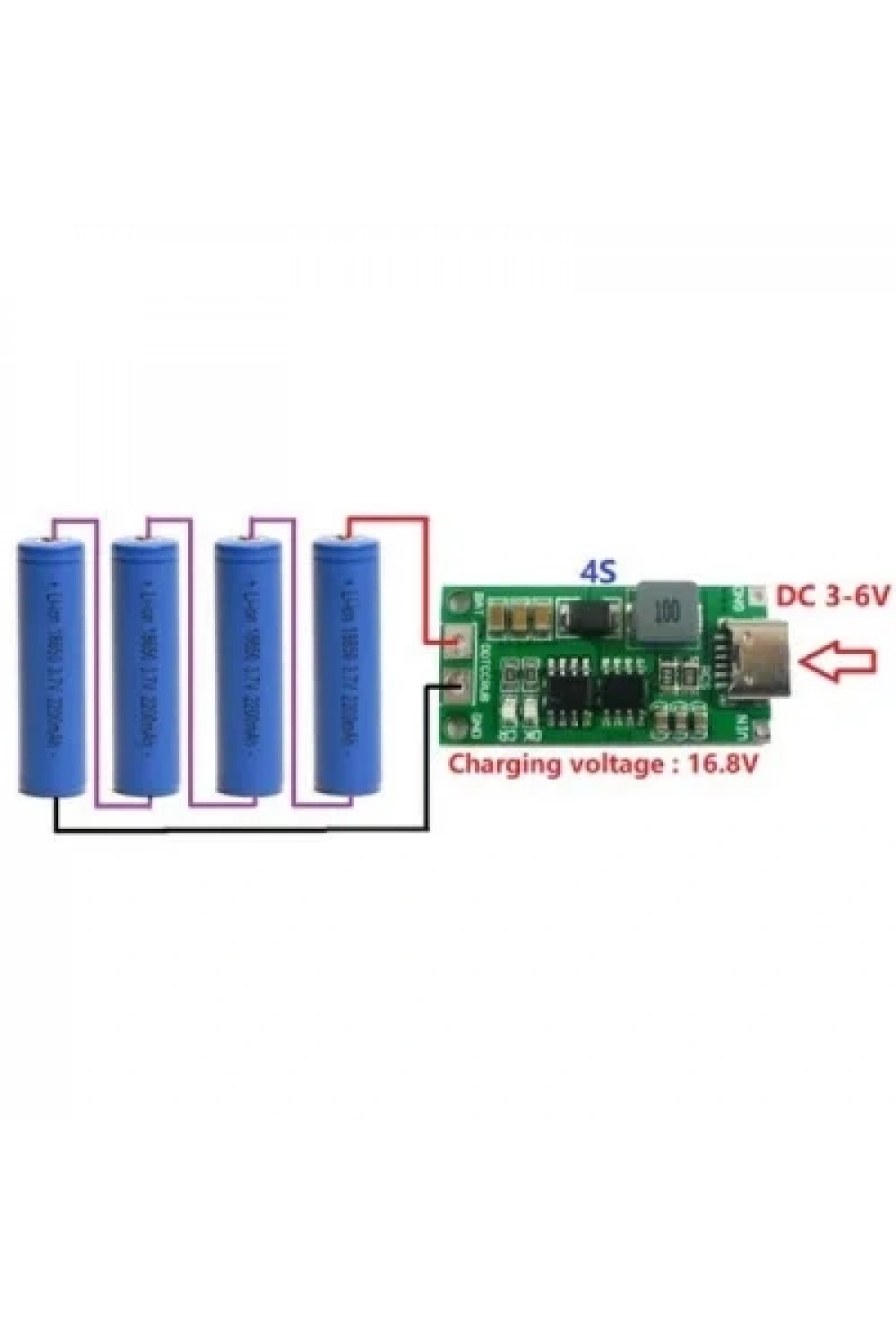 4S 16.8V 2A Li-ion & Lipo Pil Şarj Devresi