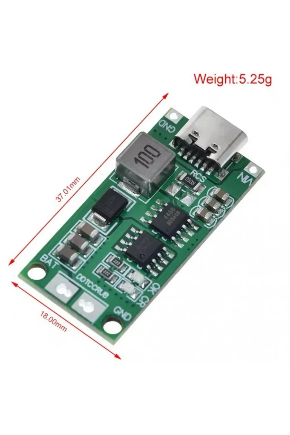 4S 2A Type-C Şarj Modülü Çok Hücreli 18650 Lityum Pil Şarj Devresi 16.8V