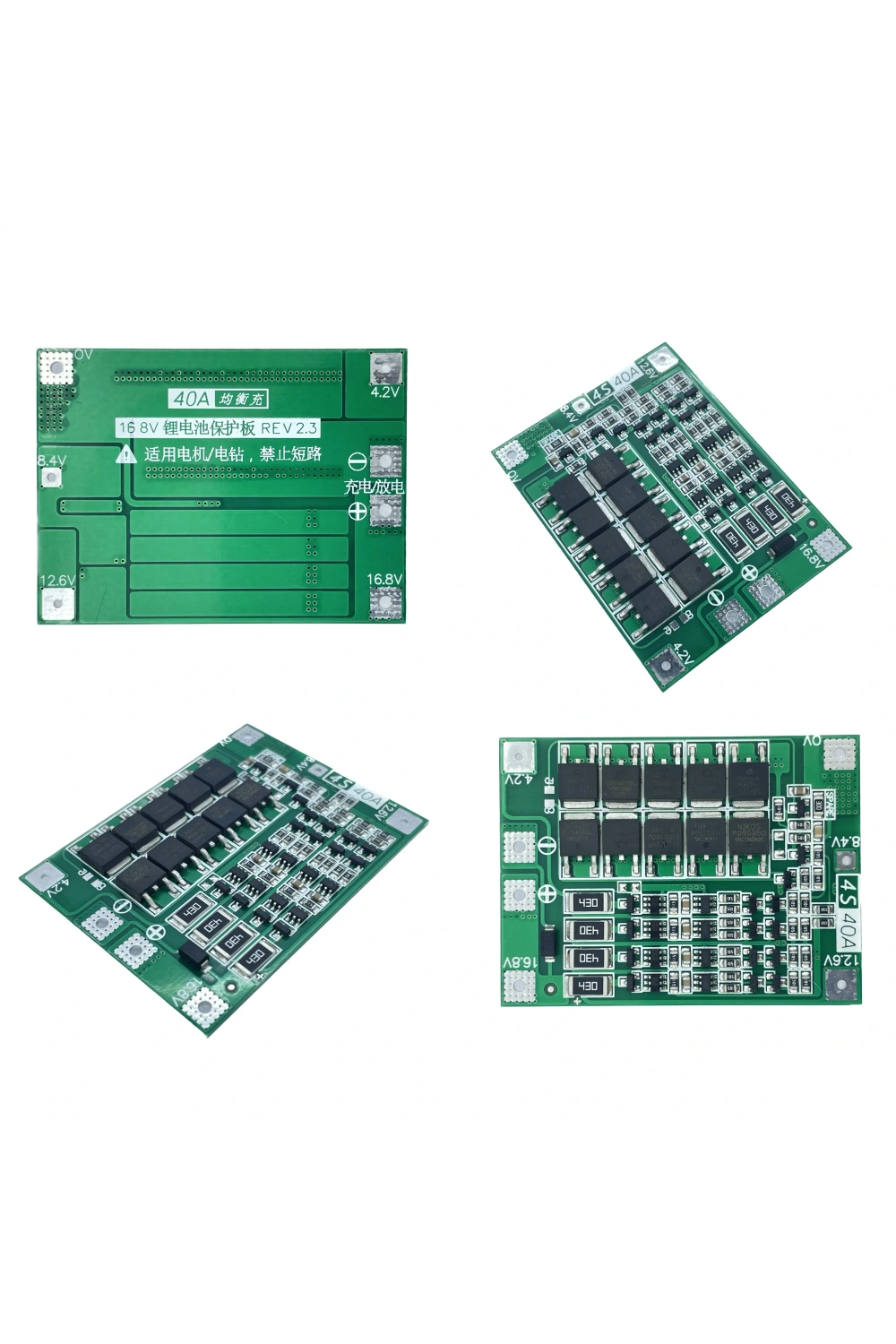 4S 40A BMS 18650 Balanslı Li-Ion Şarj Koruma Devresi