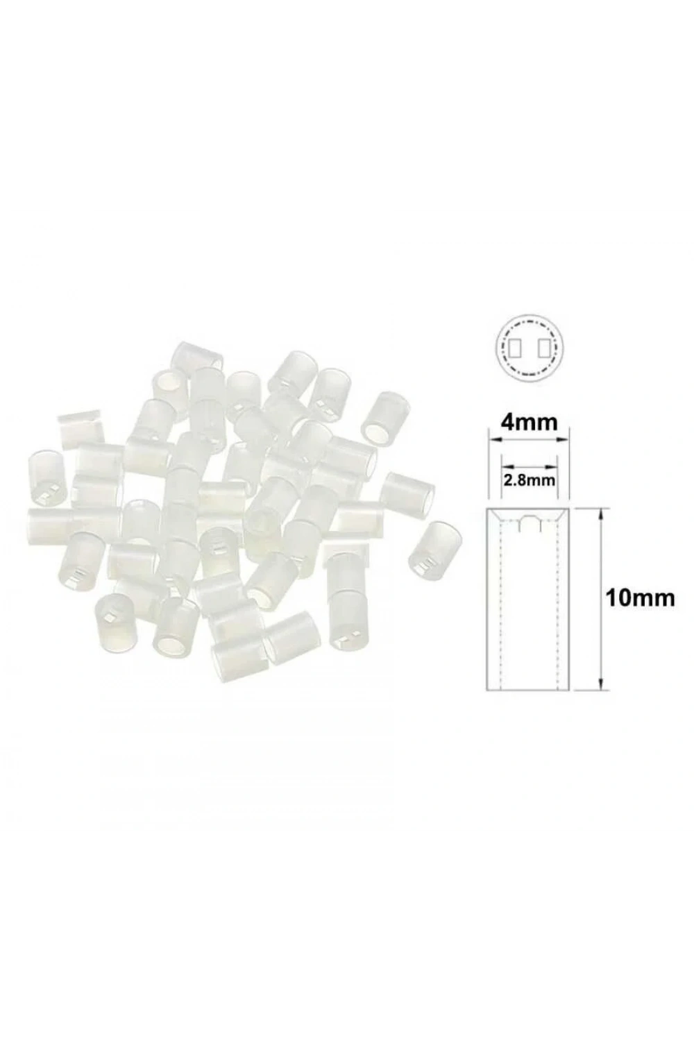 4x10mm Led Distans (Standoff) - Beyaz