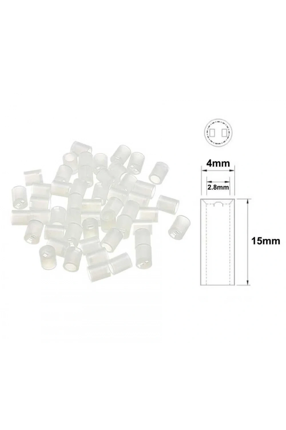 4x15mm Led Distans (Standoff) - Beyaz
