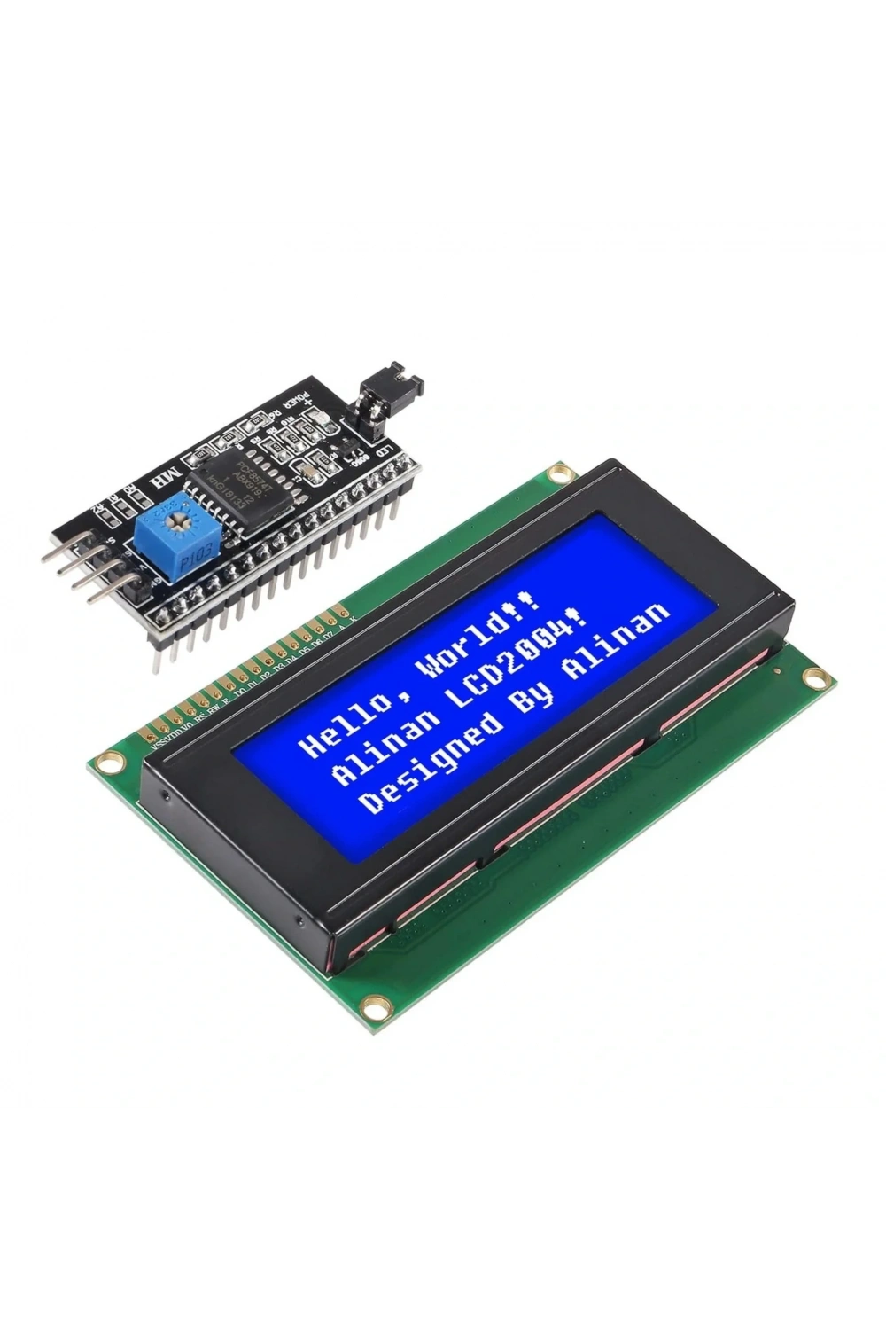 4x20 Mavi LCD Ekran I2C Bağlantılı 20x4 Display Blue