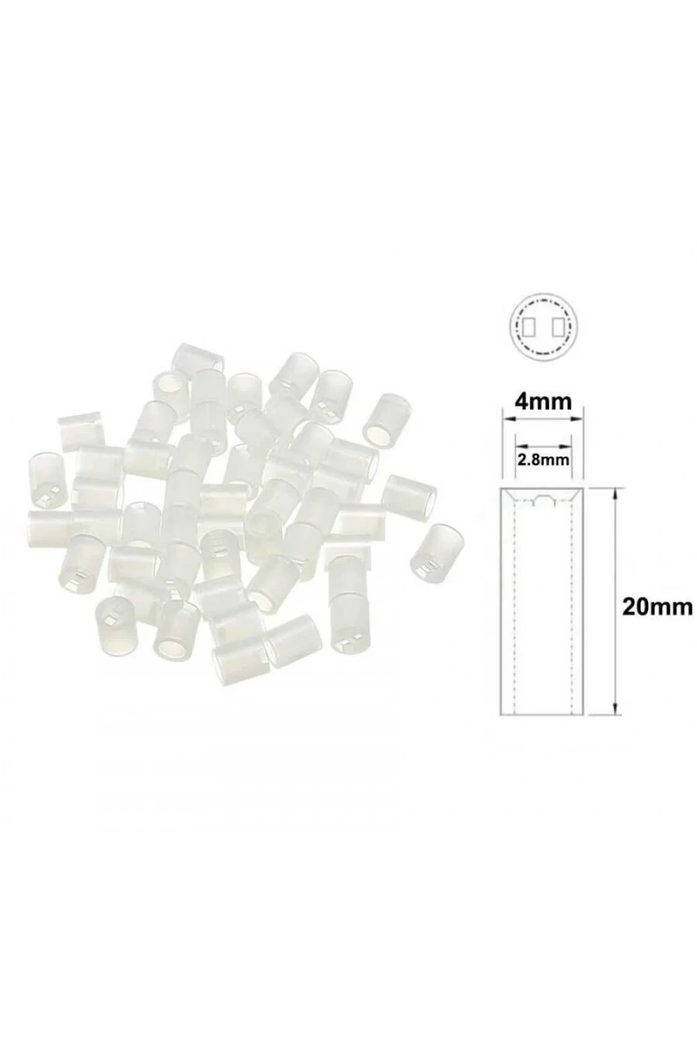 4x20mm Led Distans (Standoff) - Beyaz