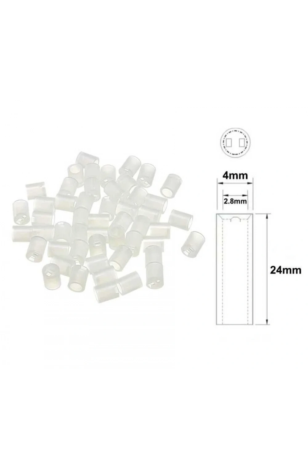 4x24mm Led Distans (Standoff) - Beyaz