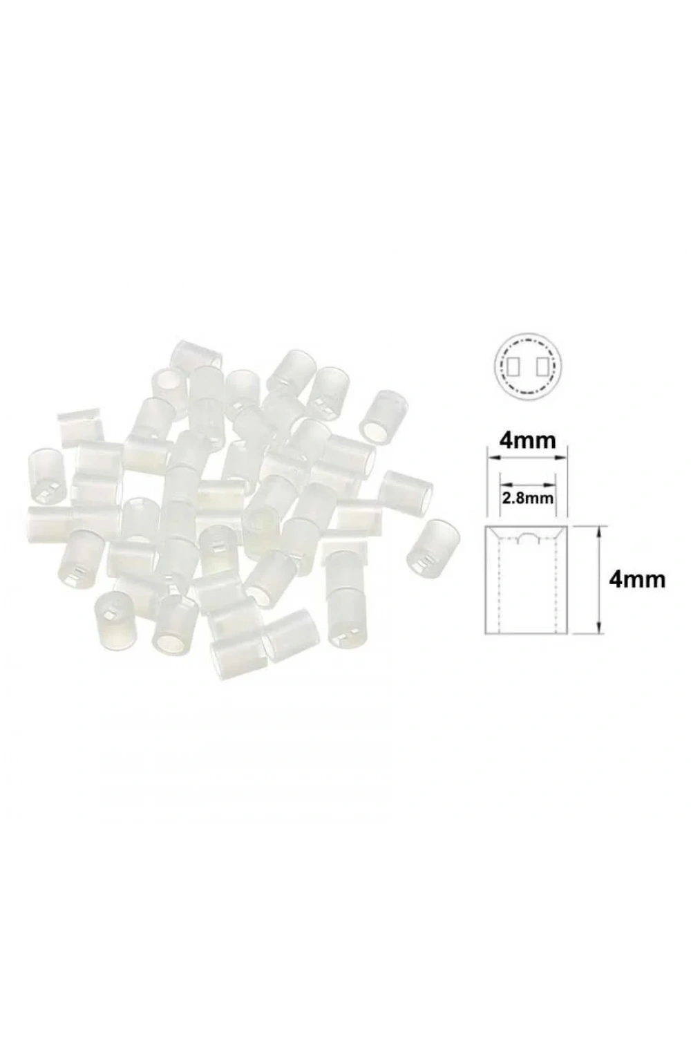 4x4mm Led Distans (Standoff) - Beyaz
