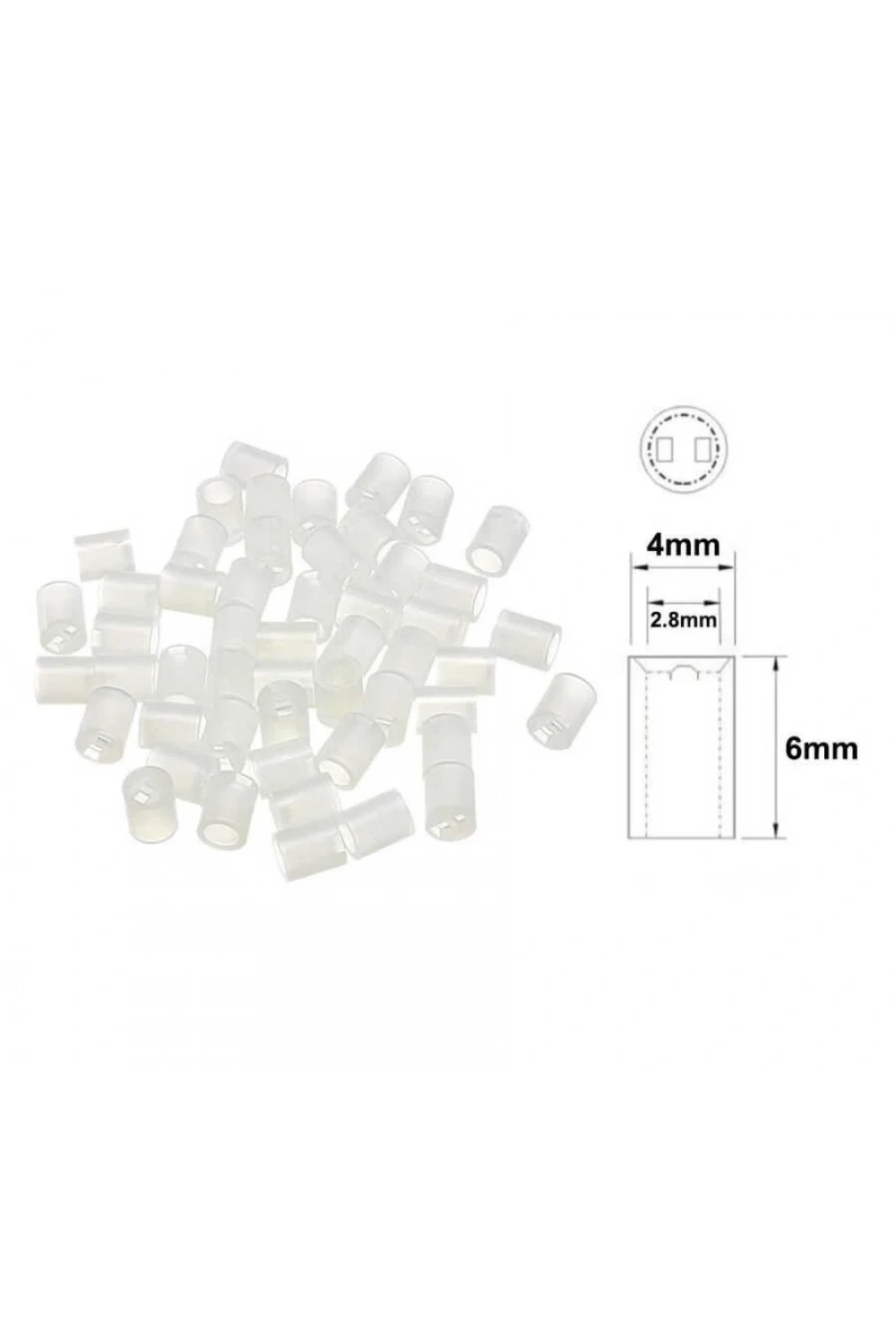 4x6mm Led Distans (Standoff) - Beyaz