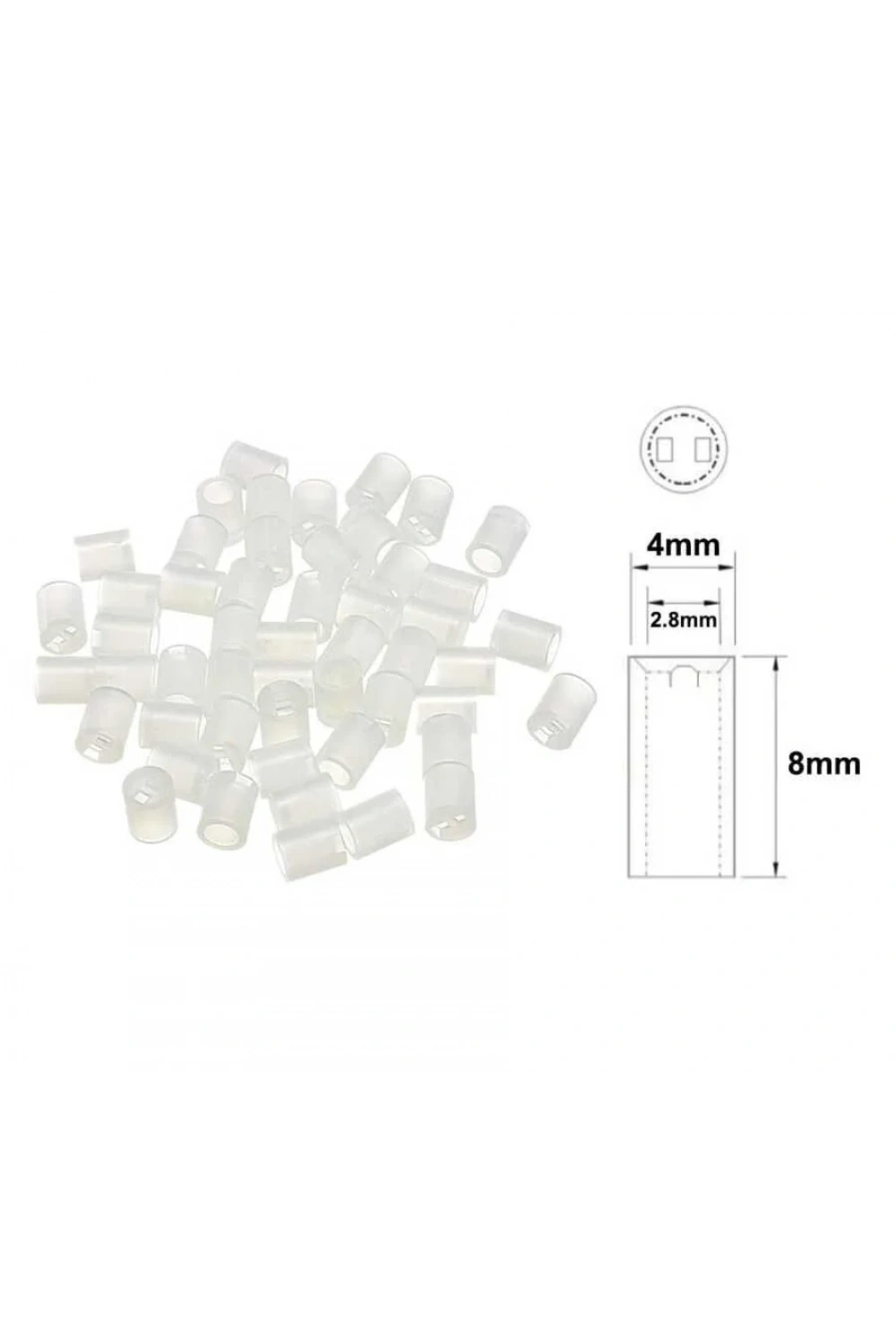 4x8mm Led Distans (Standoff) - Beyaz