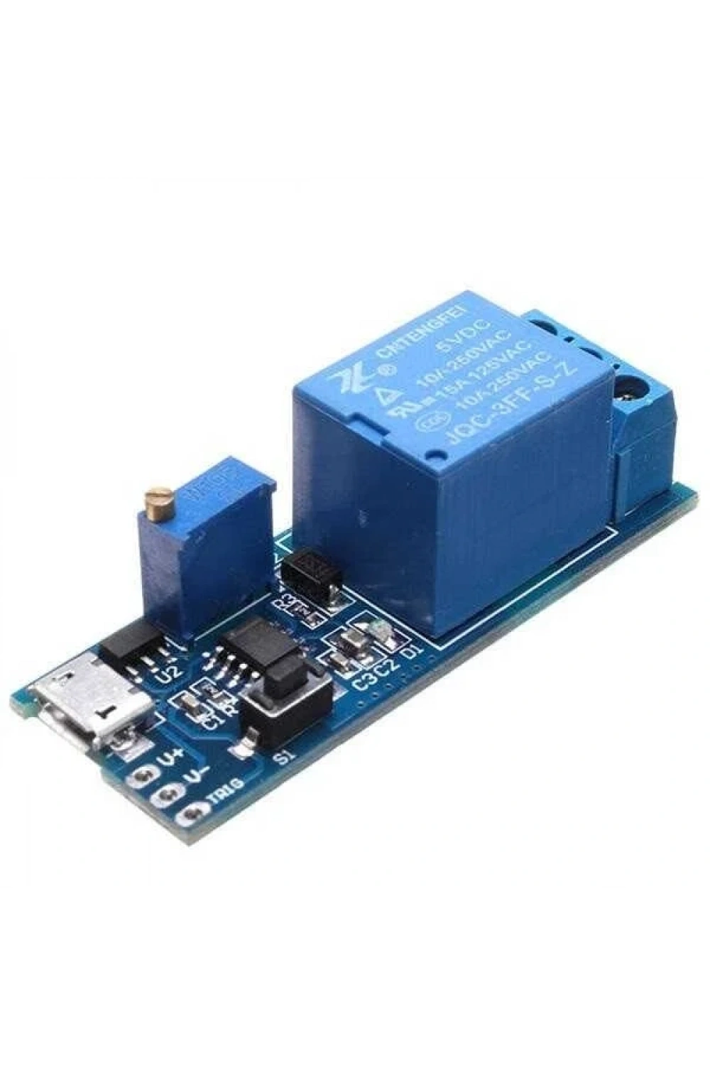 5-30V Zaman Ayarlı Röle Kartı Micro USB Girişli