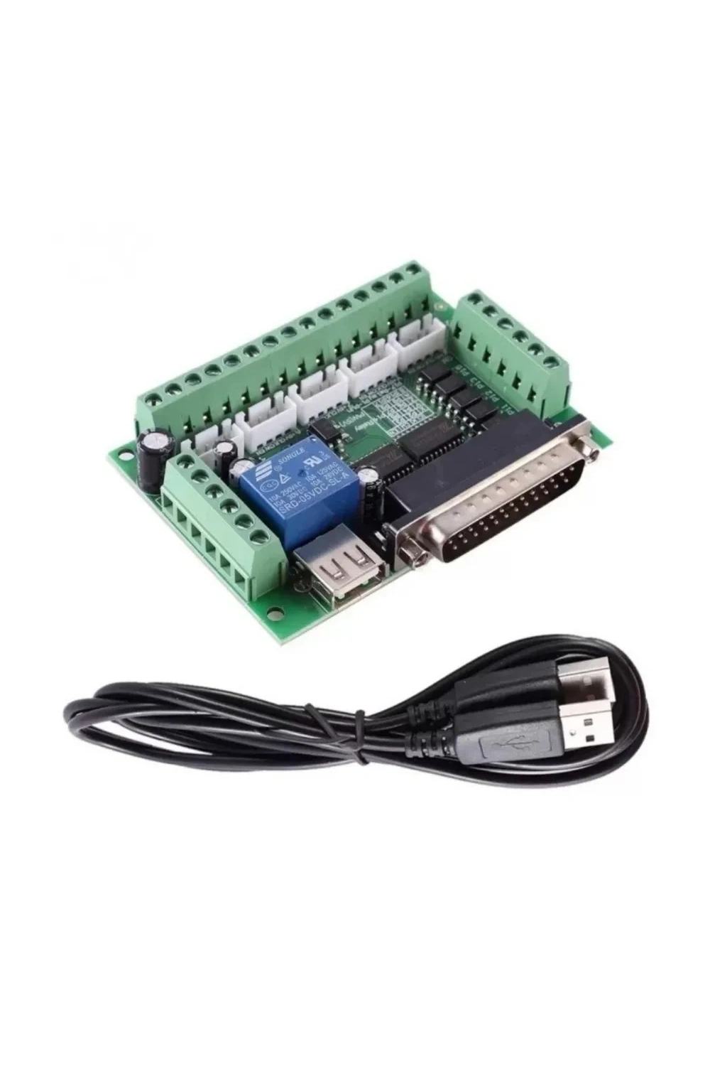 5 Eksenli Cnc Kontrol Kartı Mach3 Step Motor Sürücü + Usb Kablo