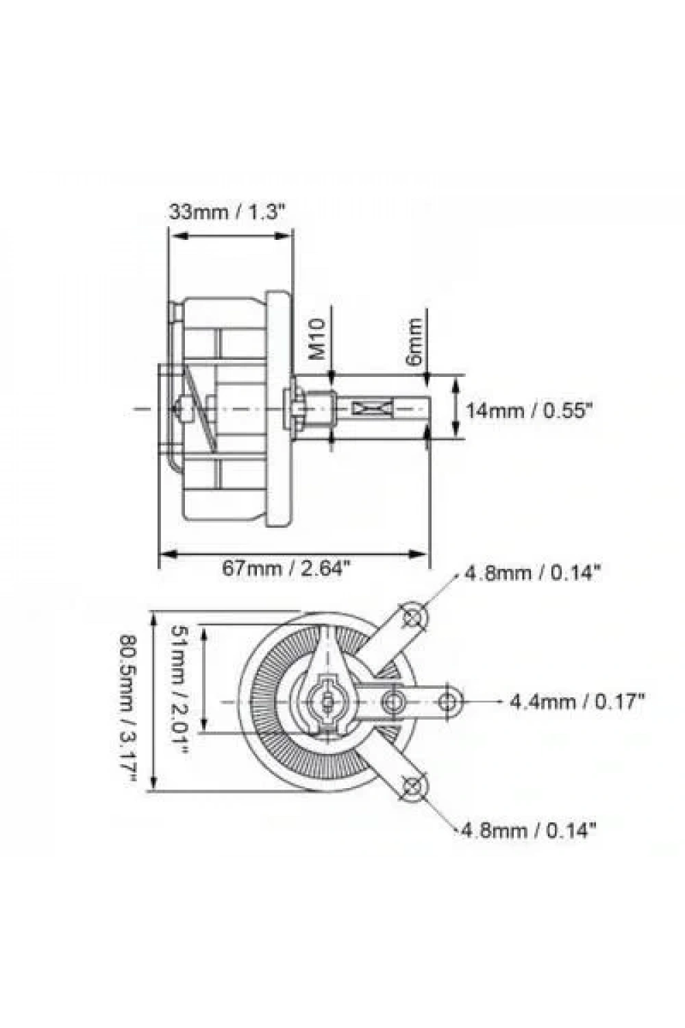 500R 100W BC1 Reosta Direnç - Potansiyometre