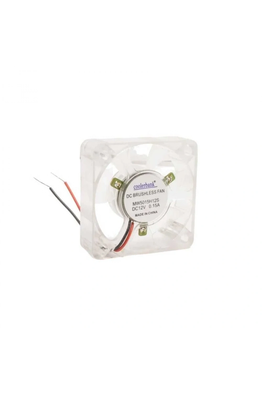 50x50x15mm 12V 0.15A Fan 2 Kablolu - Işıklı
