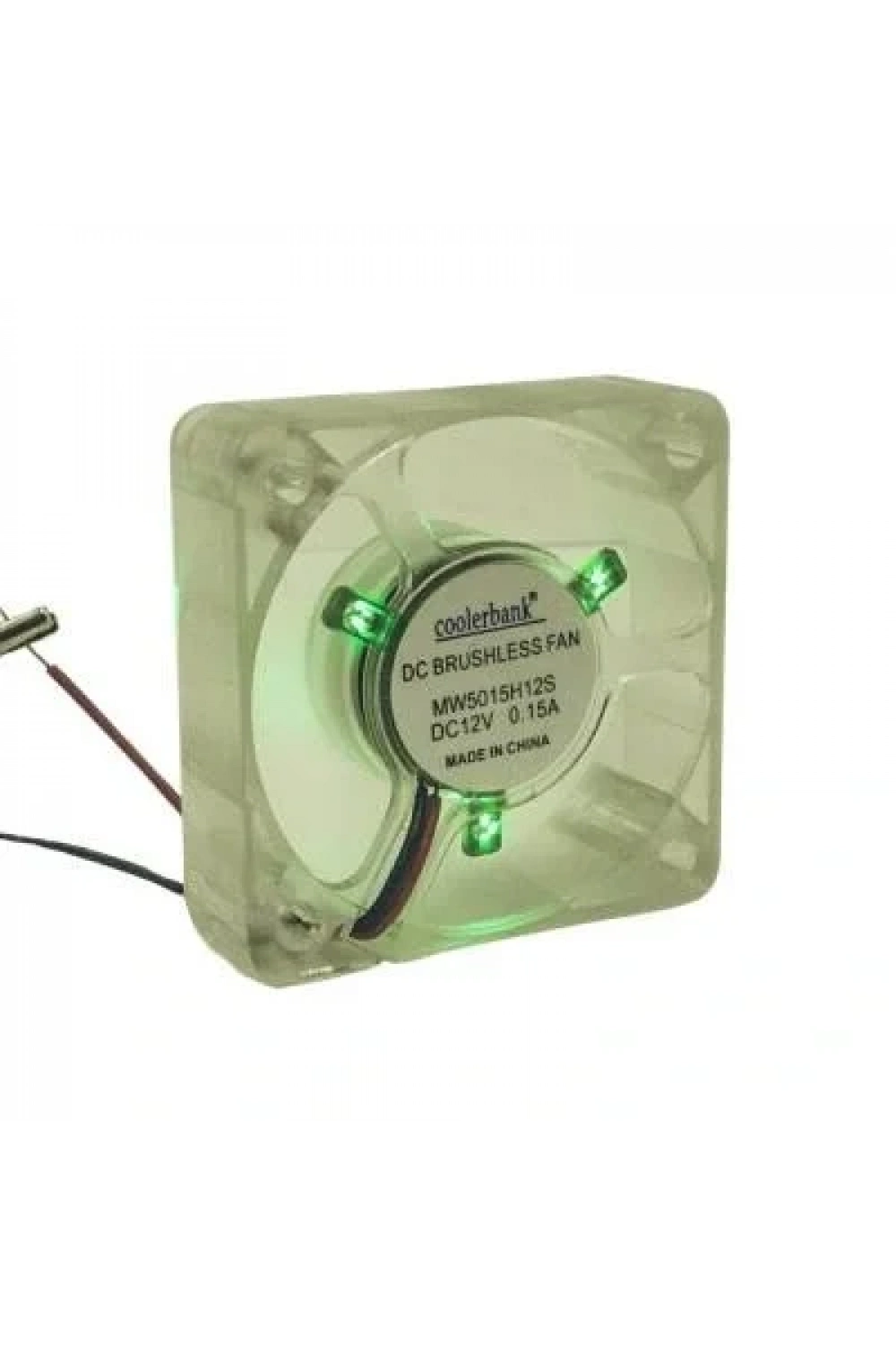 50x50x15mm 12V 0.15A Fan 2 Kablolu - Işıklı