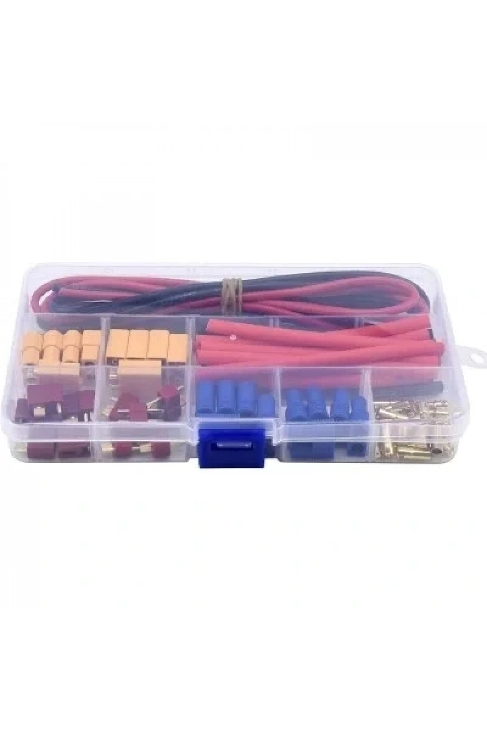52 Parça T-Plug/EC3/XT60 Erkek ve Dişi Konnektör, Silikon Kablo ve Isıyla Daralan Makaron Seti