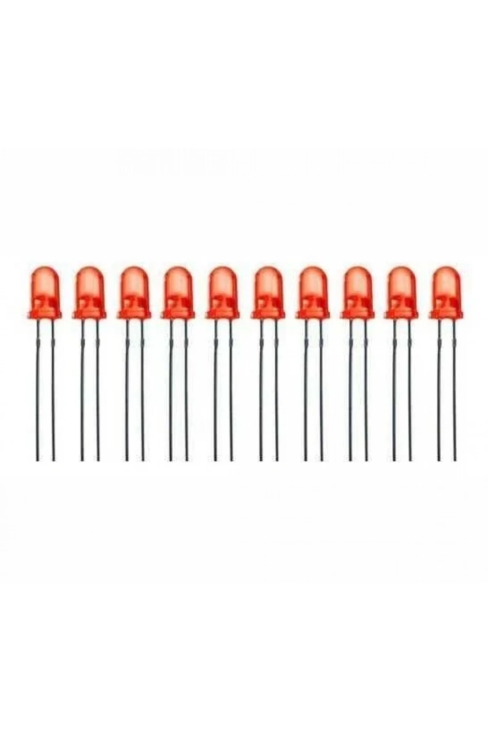 5mm 2V Kırmızı Led Paketi - 10 Adet