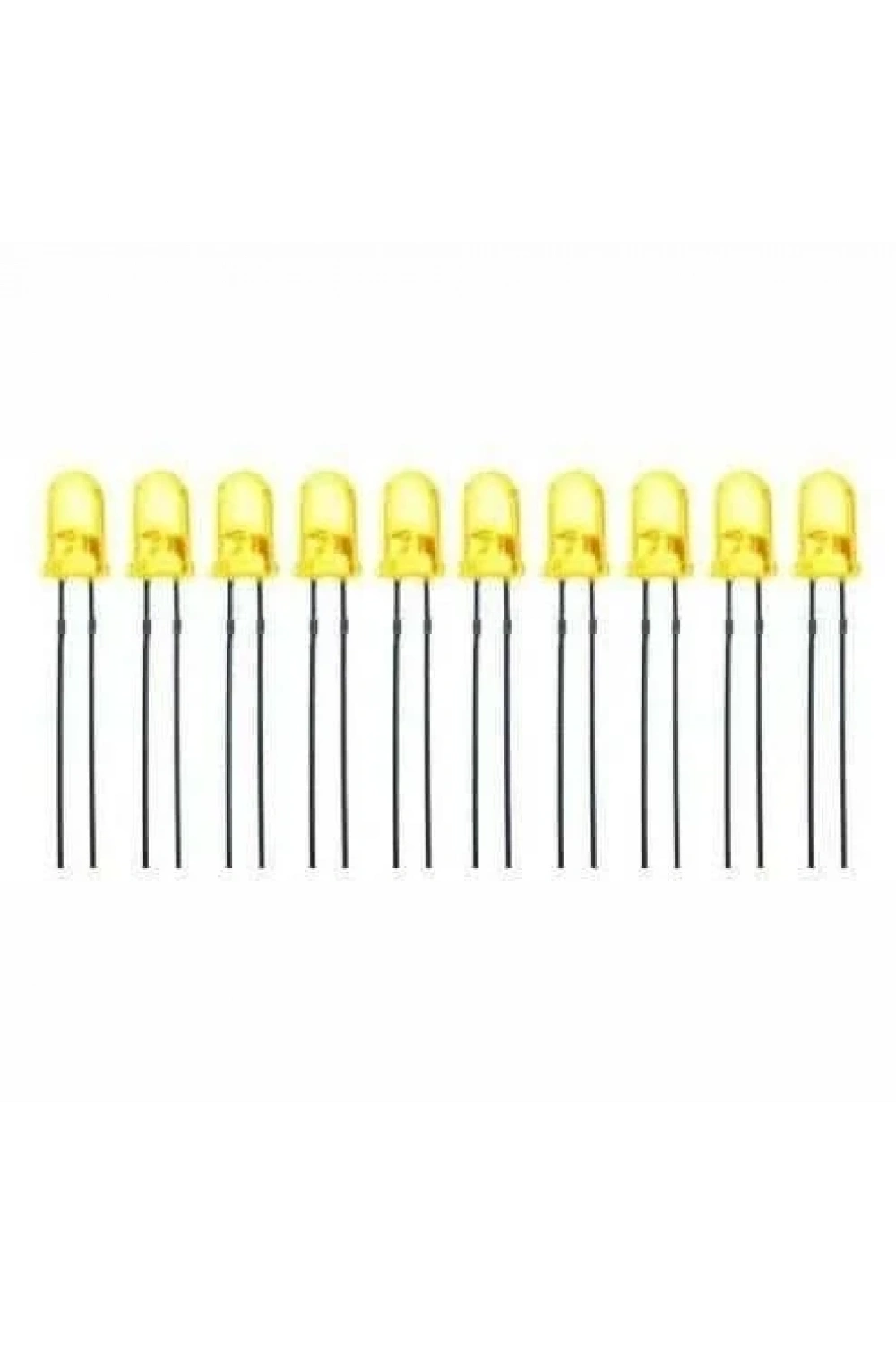 5mm 2V Sarı Led Paketi - 10 Adet