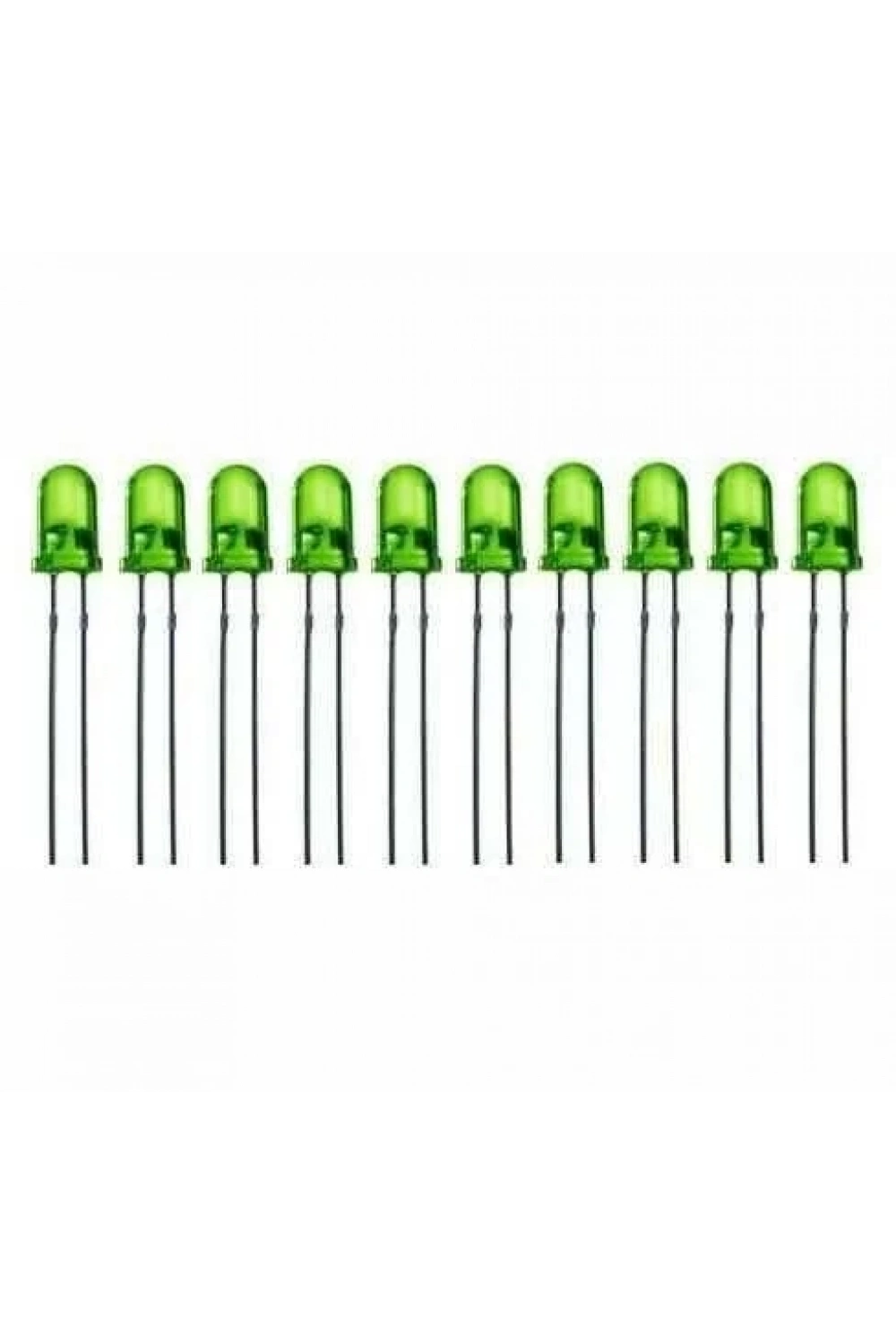 5mm 2V Yeşil Led Paketi - 10 Adet