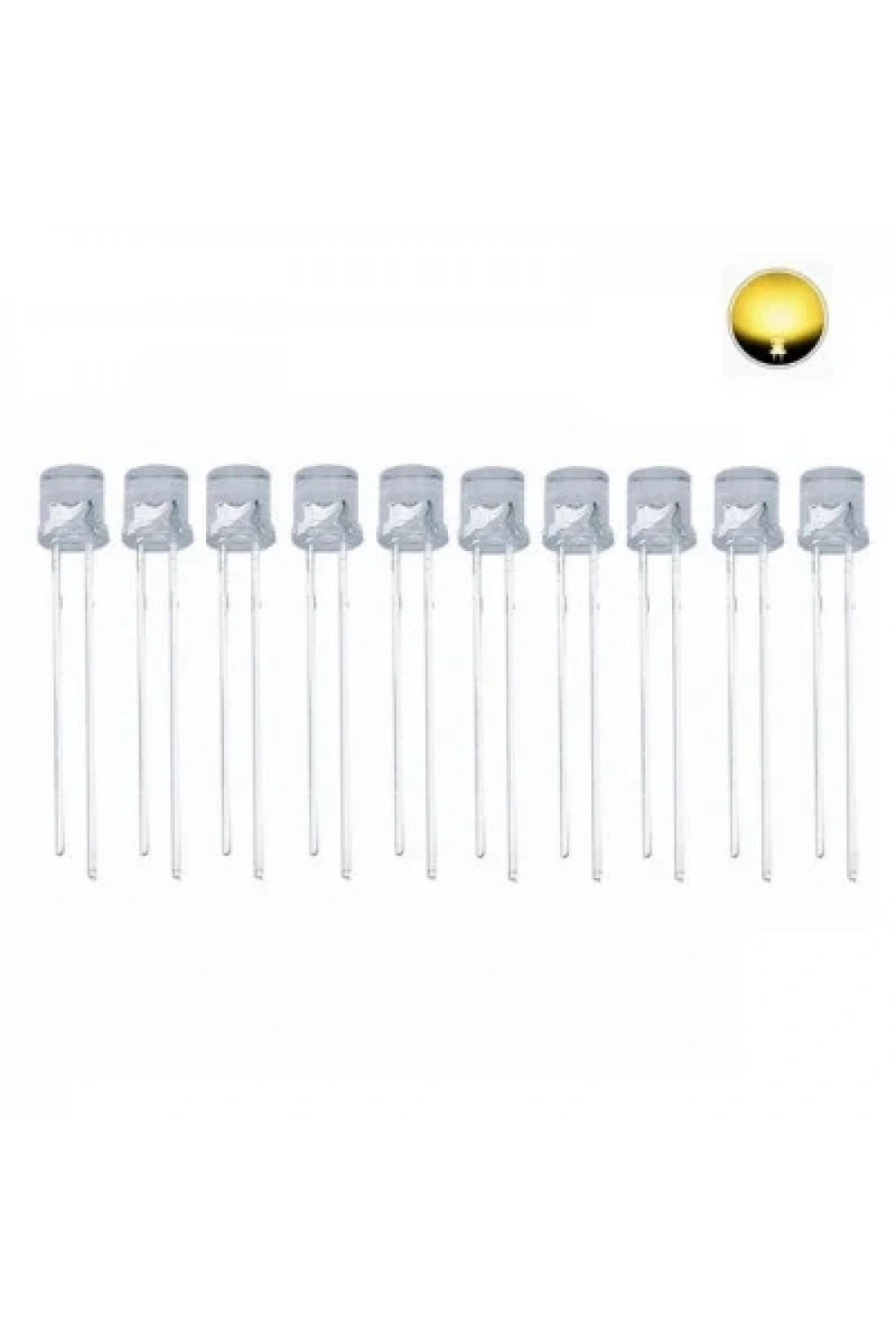5mm Gün Işığı Kesik Başlı Led Paketi - 10 Adet
