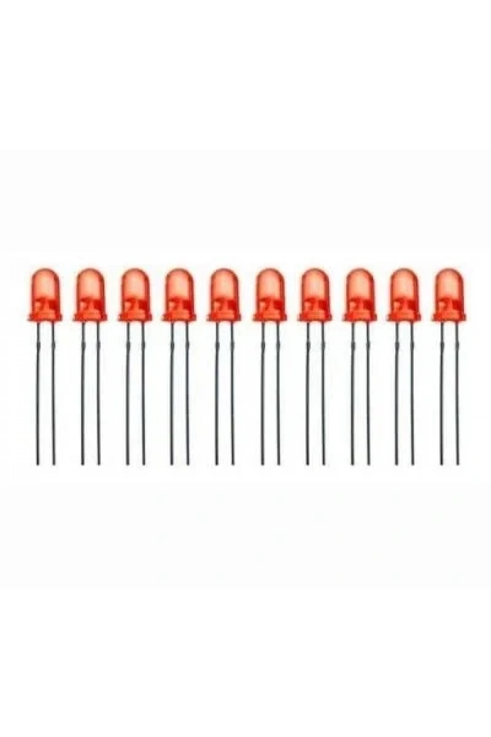 5mm Kırmızı Led Paketi - 10 Adet