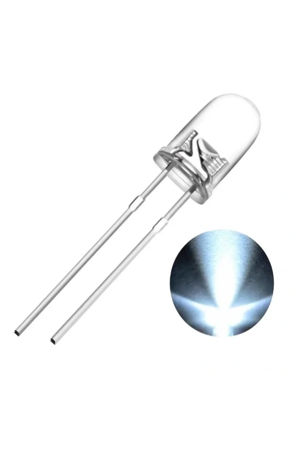 5mm Led Beyaz Diyot Diffused 1 Adet