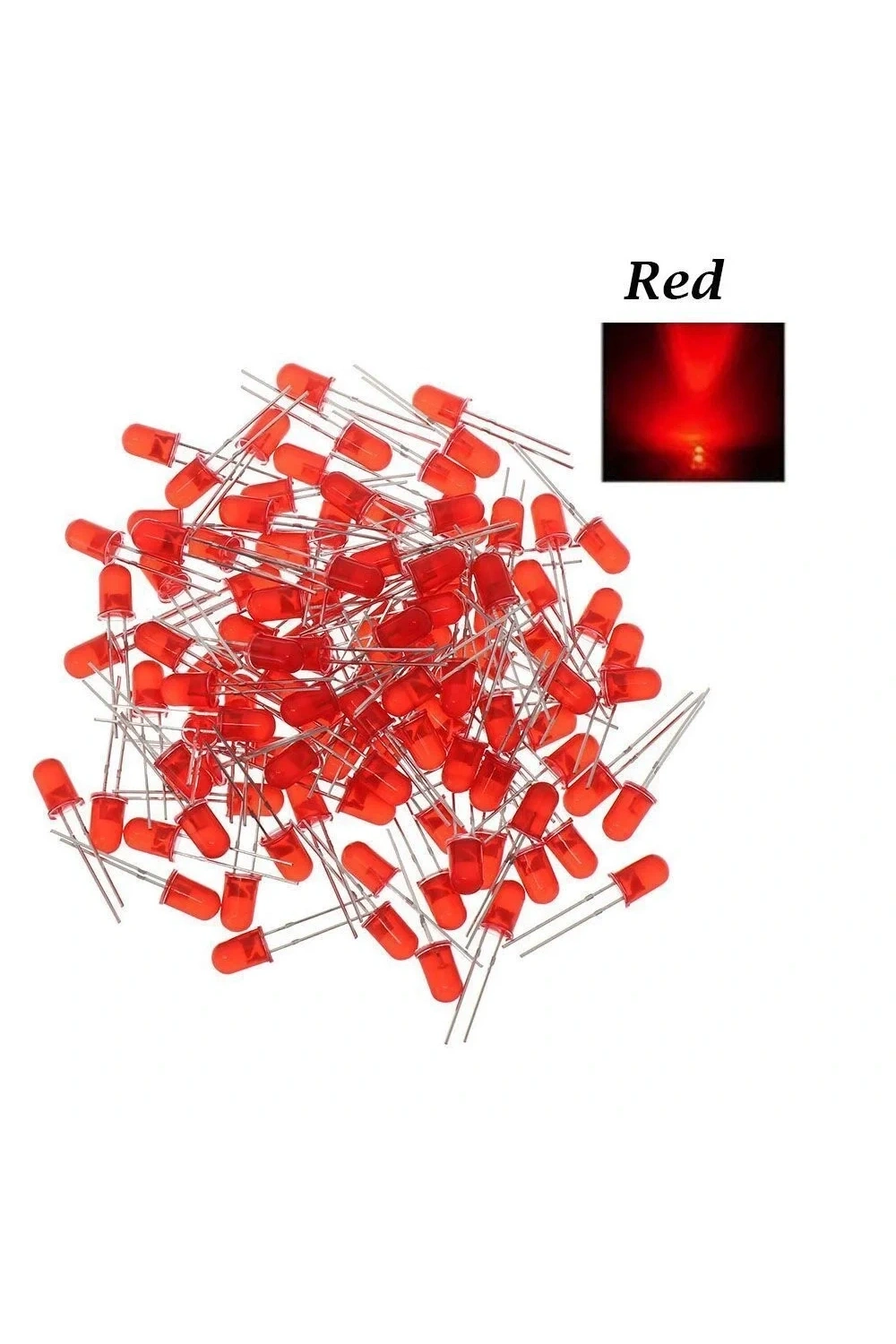 5mm Led Kırmızı Diyot Diffused 1 Adet