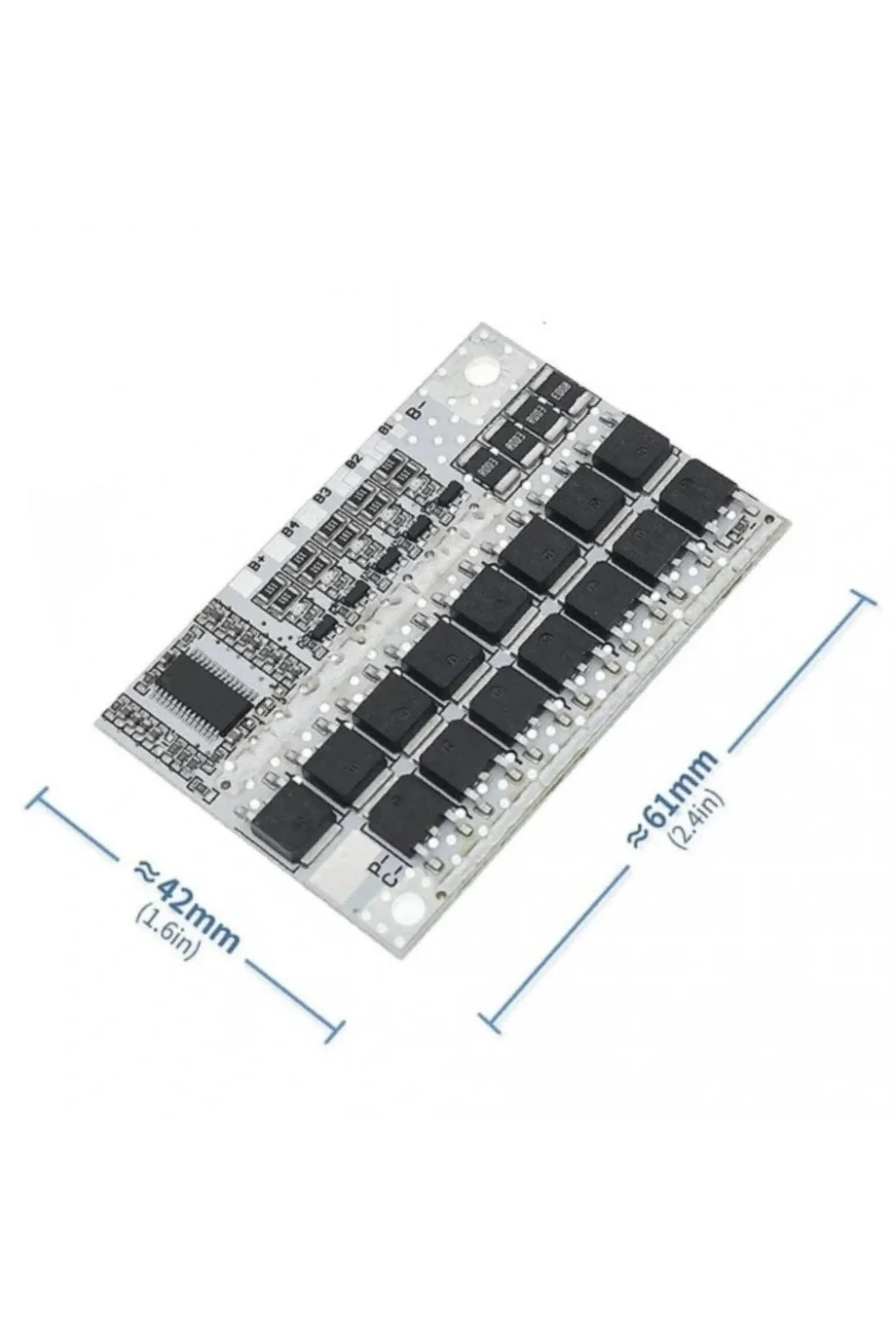 5S 100A LiFePO4 Balanslı BMS Beyaz PCB