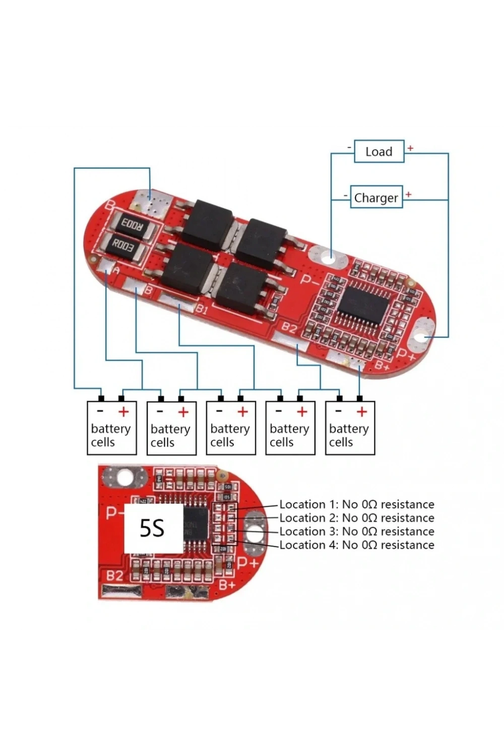 5S 25A BMS 18650 Lityum Pil Şarj Koruma Devresi