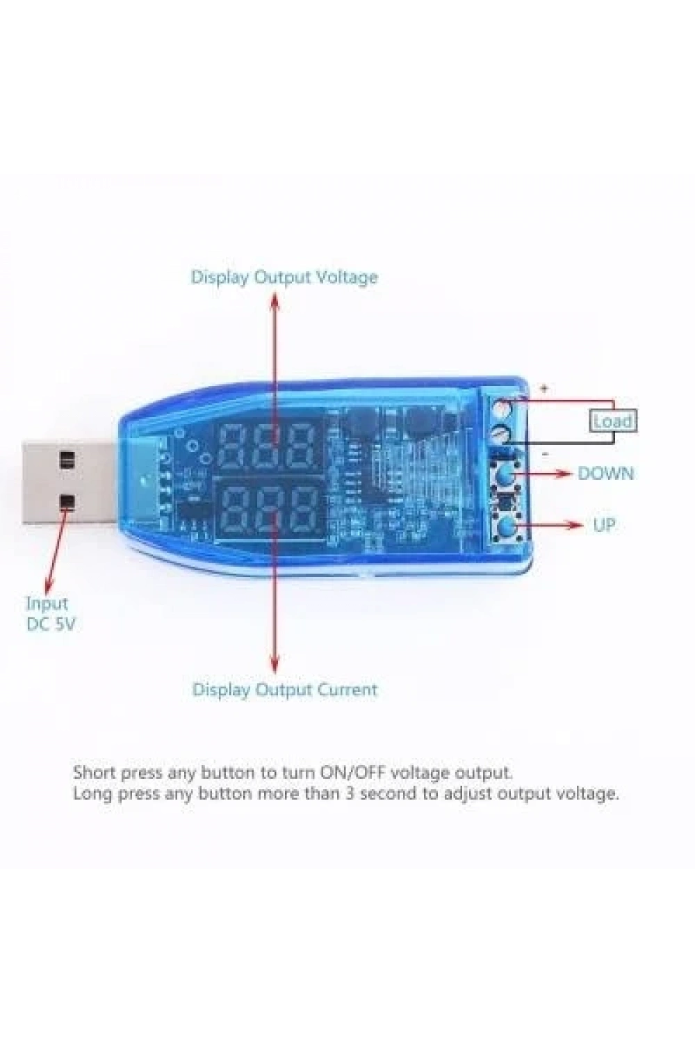5V / 1.2V-24V DC-DC USB Voltaj Yükseltici ve Düşürücü Regülatör Modülü - XY-SUPA-Z