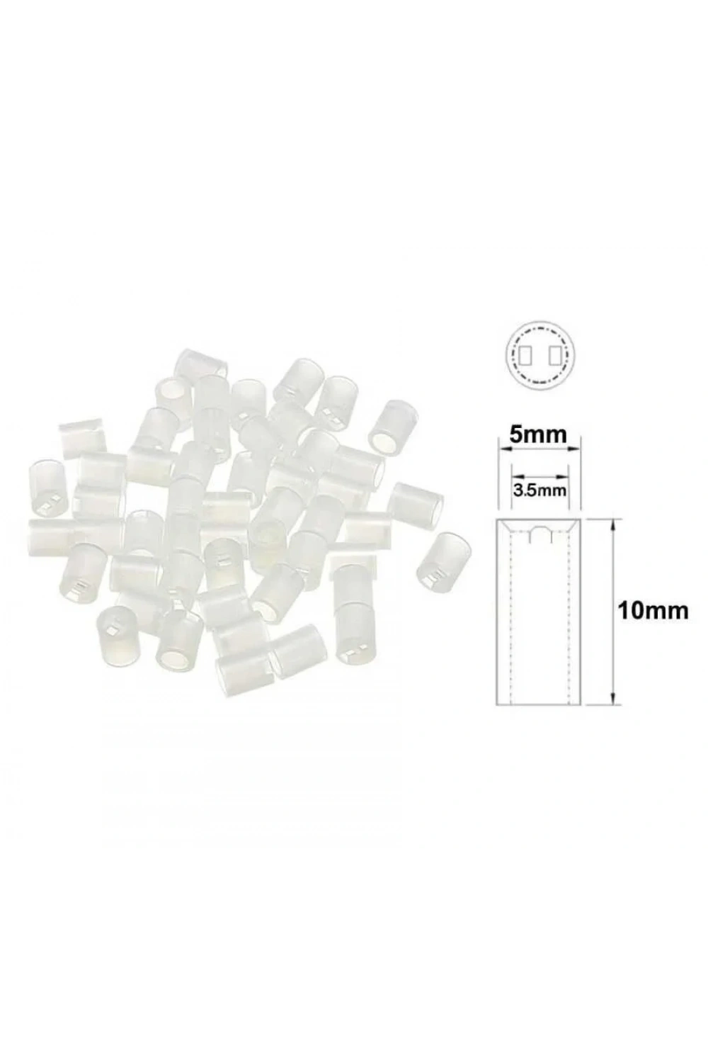 5x10mm Led Distans (Standoff) - Beyaz