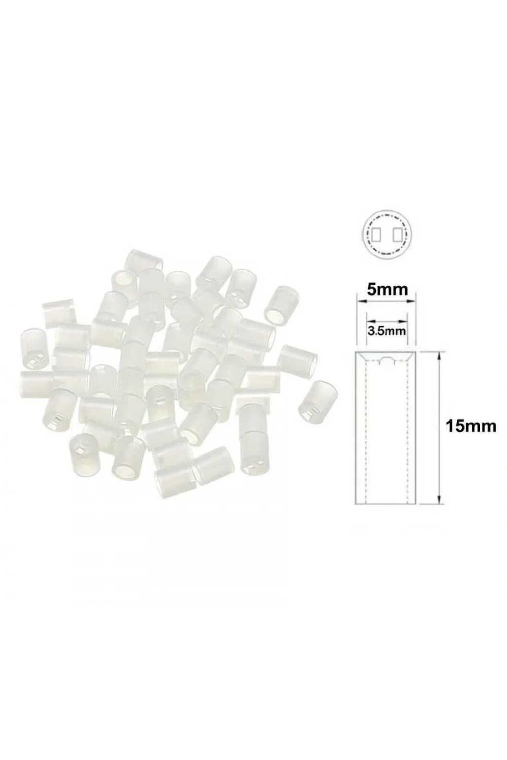5x15mm Led Distans (Standoff) - Beyaz