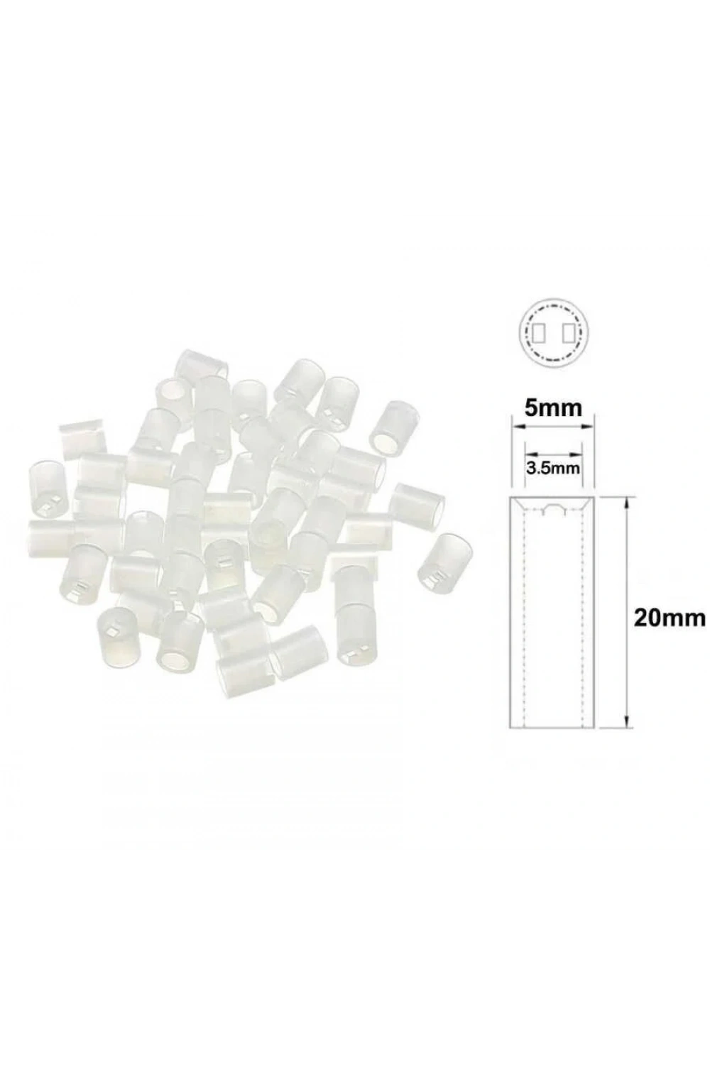 5x20mm Led Distans (Standoff) - Beyaz