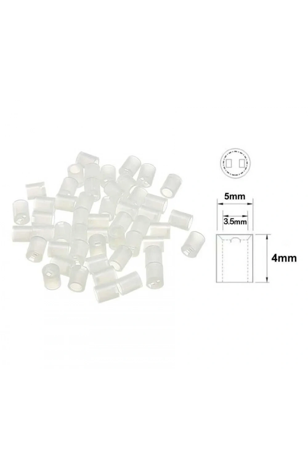 5x4mm Led Distans (Standoff) - Beyaz