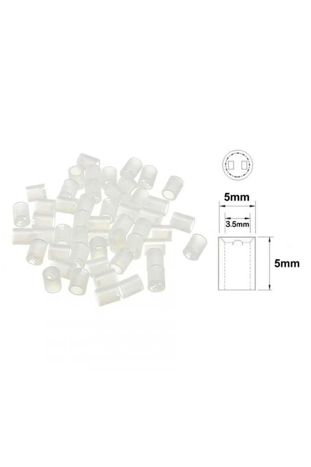 5x5mm Led Distans (Standoff) - Beyaz