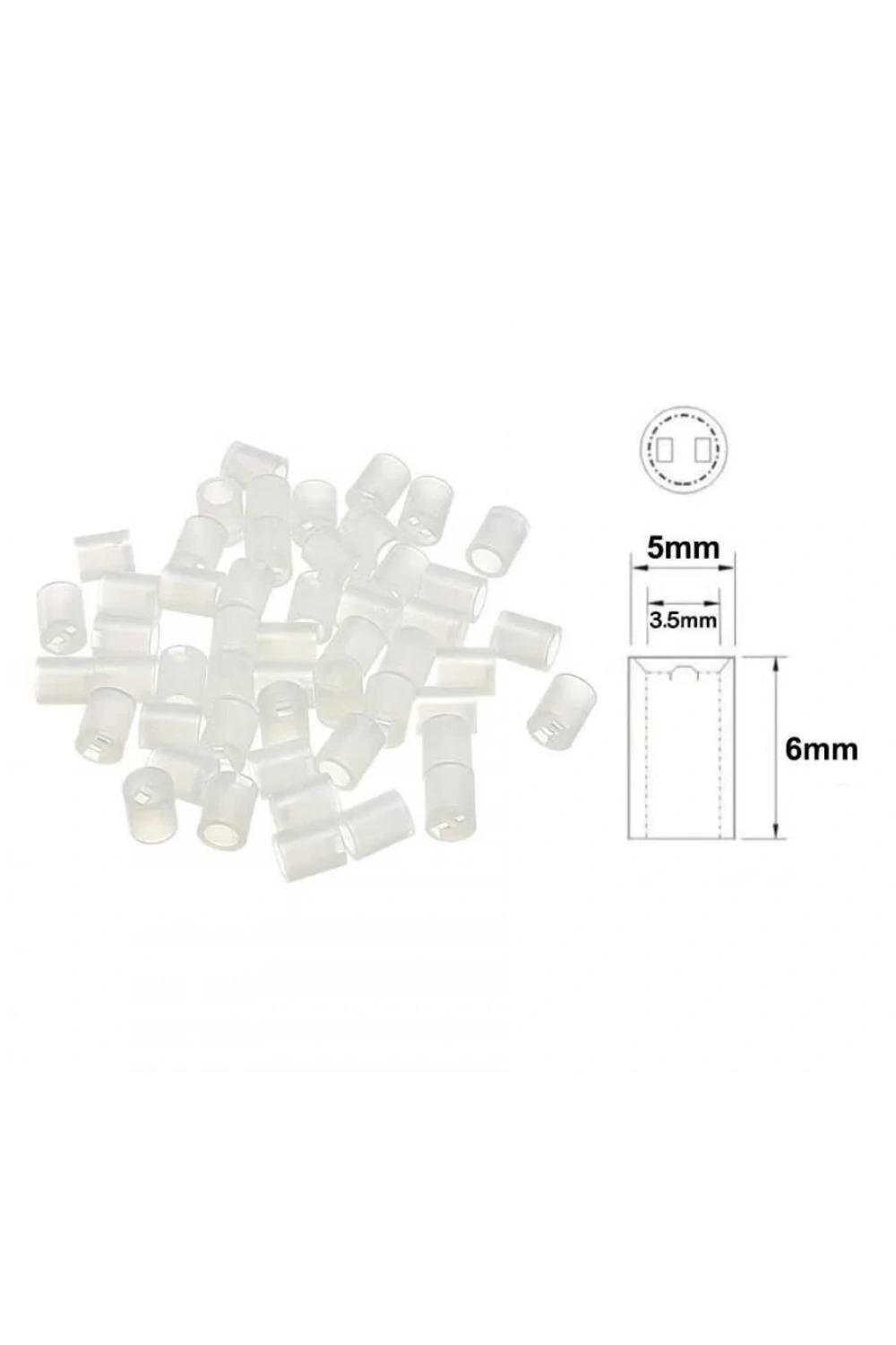 5x6mm Led Distans (Standoff) - Beyaz