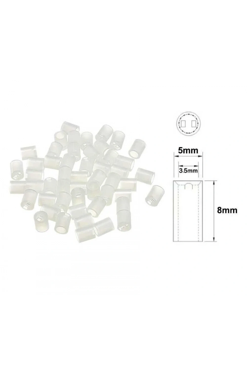 5x8mm Led Distans (Standoff) - Beyaz